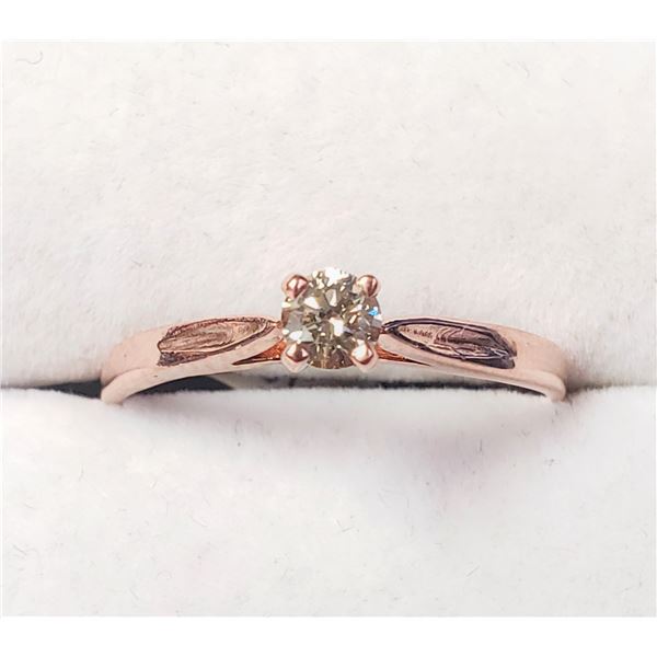 10K ROSE GOLD DIAMOND (0.2CT) RING SIZE 6