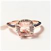 Image 1 : SILVER MORGANITE RING SIZE 7