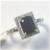 Image 2 : 14K  SAPPHIRE(1.8CT) DIAMOND(0.22CT) RING SIZE 6.25