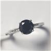 Image 2 : 14K  BLACK DIAMOND(1.4CT) DIAMOND(0.05CT) RING SIZE 7