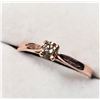 Image 2 : 10K ROSE GOLD  DIAMOND (0.2CT) RING SIZE 6