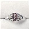 Image 1 : 10K  NATURAL COLOR CHANGING GARNET(0.4CT) DIAMOND(0.03CT) RING SIZE 6.5