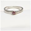 Image 2 : SILVER GARNET RING SIZE 5.5