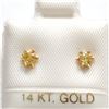 Image 1 : 14K  GENUINE SAPPHIRE EARRINGS