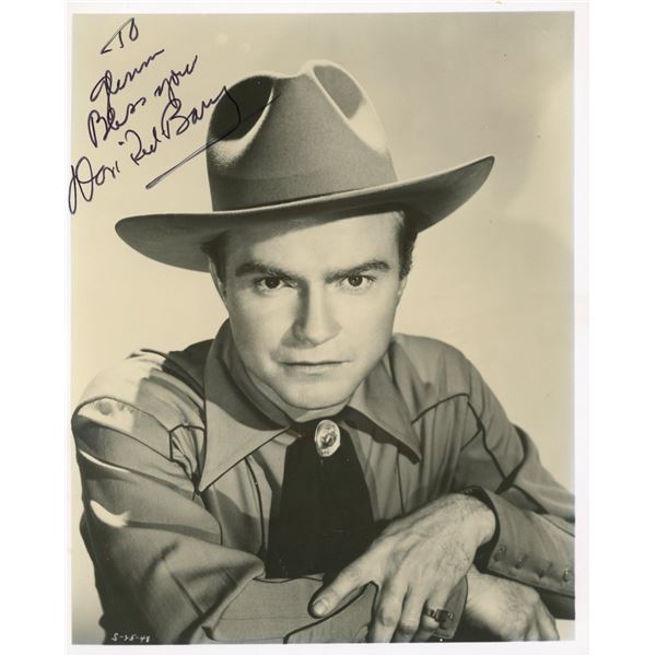 Don "Red" Barry signed photo