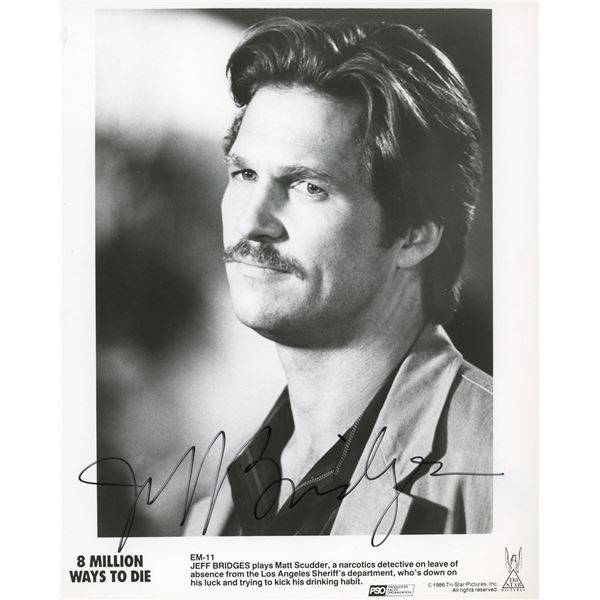 Jeff Bridges signed promo photo