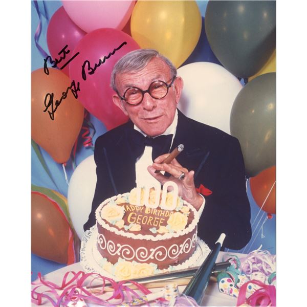 George Burns signed 100th birthday party photo