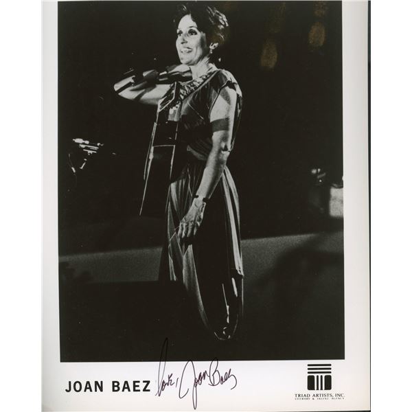 Joan Baez signed photo