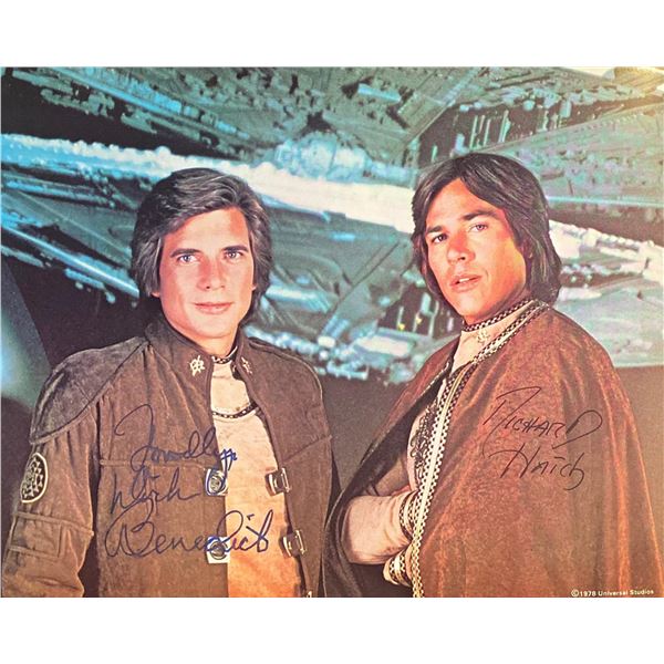Battlestar Galactica Dirk Benedict and Richard Hatch signed photo