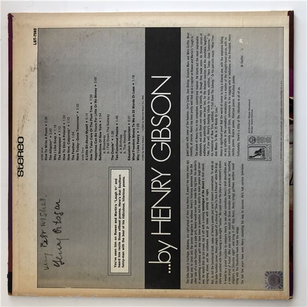 Henry Gibson signed album