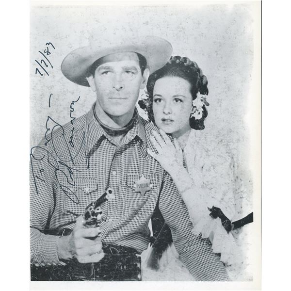 Rod Cameron signed photo dated 1983