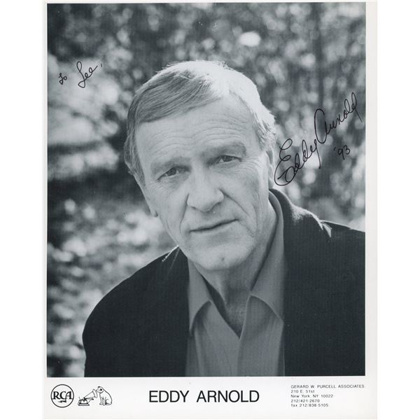 Eddy Arnold signed RCA Records promo photo