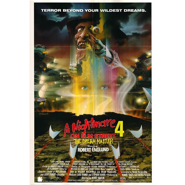 A Nightmare on Elm Street 4: The Dream Master original 1988 vintage one sheet poster
