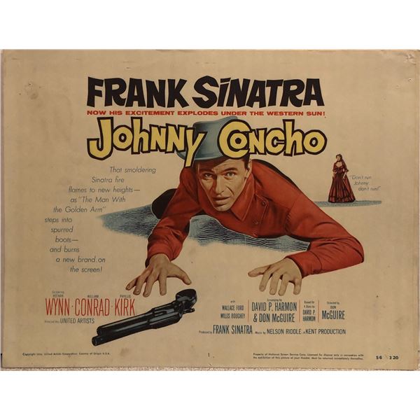 Frank Sinatra Johnny Concho original 1956 vintage lobby card
