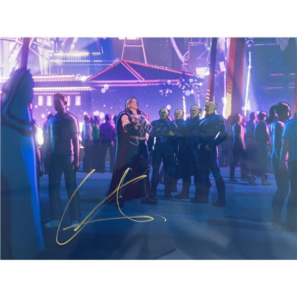 Captain Marvel Vs. Thor Chris Hemsworth signed photo