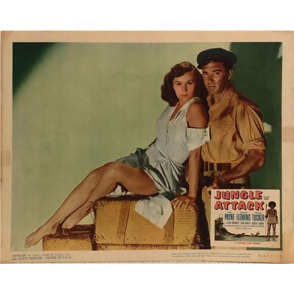 Jungle Attack original 1961R vintage lobby card