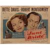 Image 1 : June Bride original 1948 vintage lobby card
