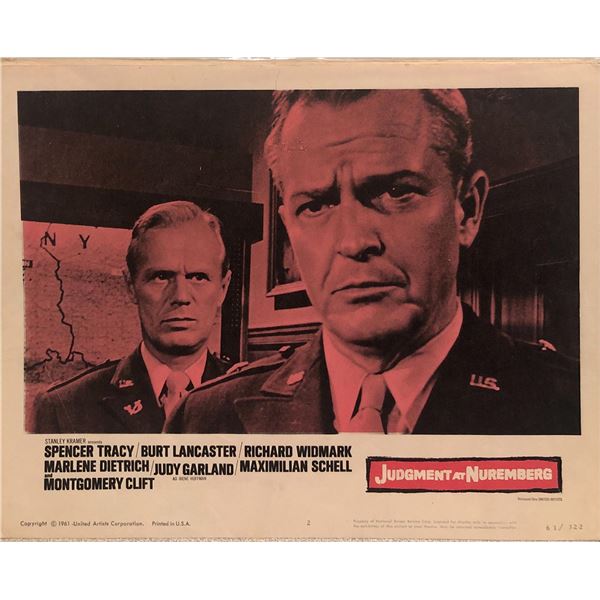 Judgement At Nuremberg original 1961 vintage lobby card