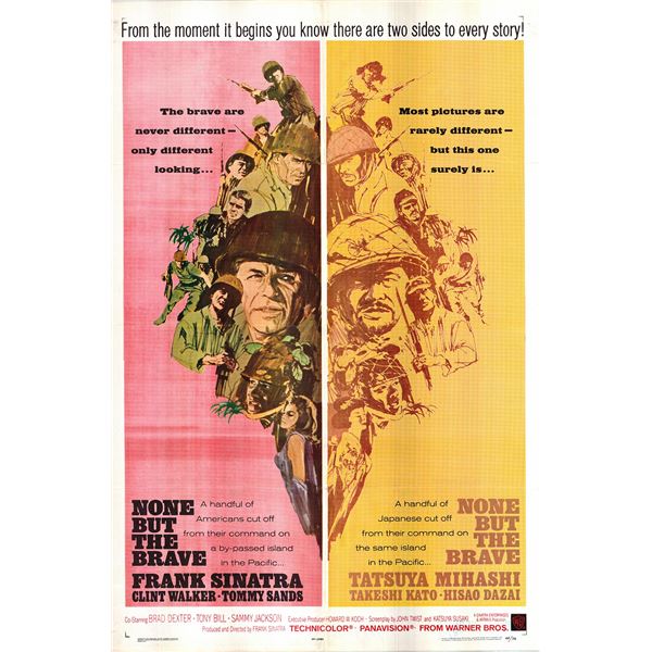 None but the Brave original 1965 vintage one sheet poster