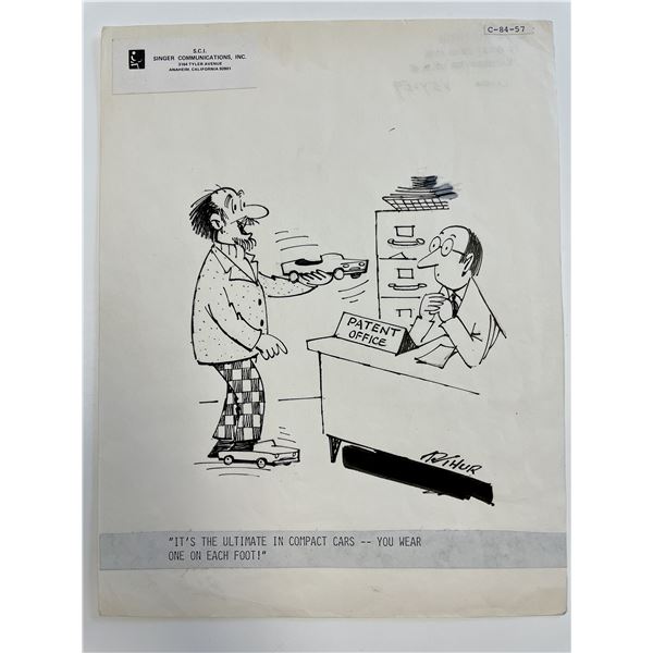 E. Arthur Harris Original Cartoon