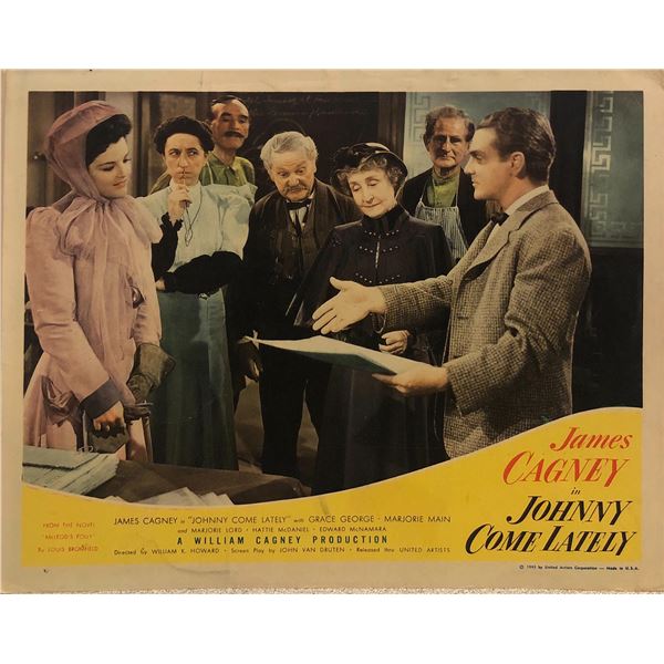 Johnny Come Lately original 1943 vintage lobby card