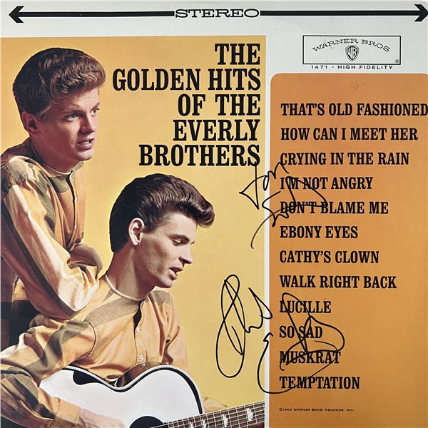 The Everly Brothers Golden Hits signed album