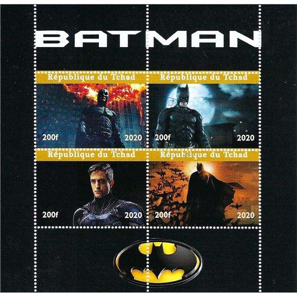 Batman Chad 2020 souvenir stamp sheet