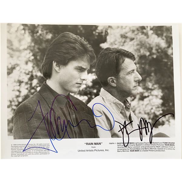 Rain Man Tom Cruise and Dustin Hoffman signed movie photo