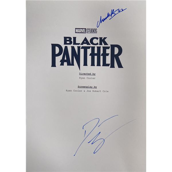 Black Panther cast signed script cover photo
