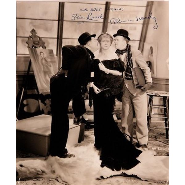 Laurel and Hardy signed movie still photo