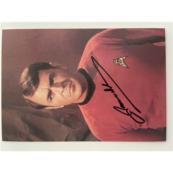 James Doohan signed postcard