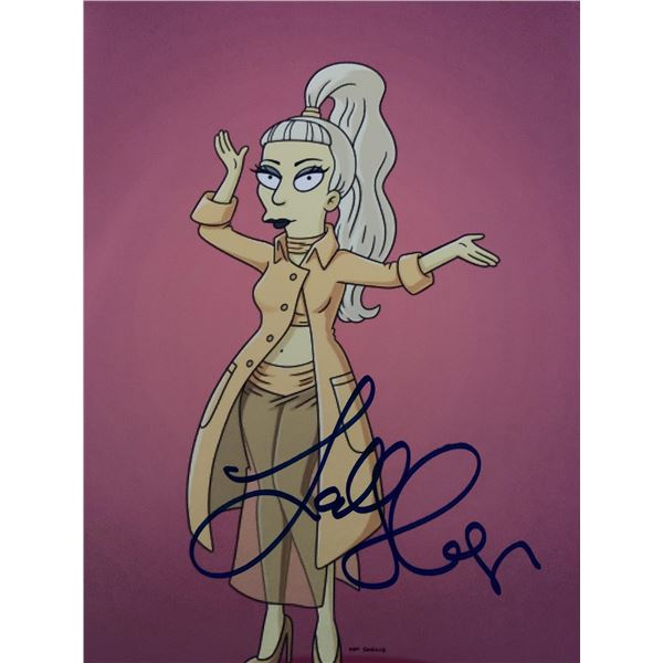 The Simpsons Lady Gaga signed photo