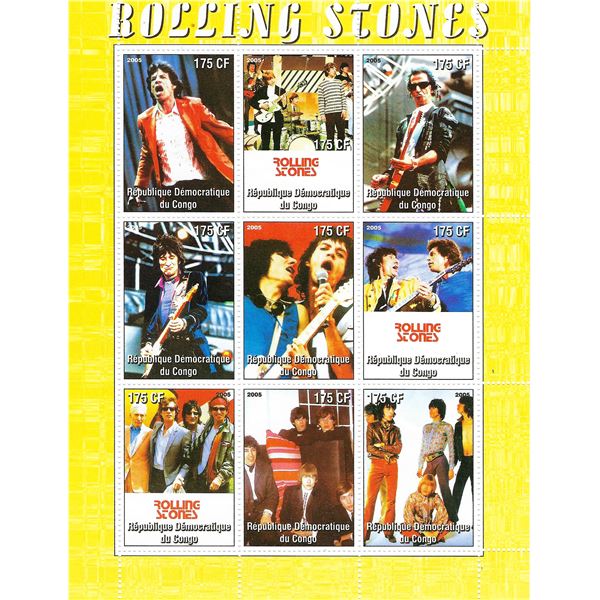 Rolling Stones foreign stamps collector's sheet