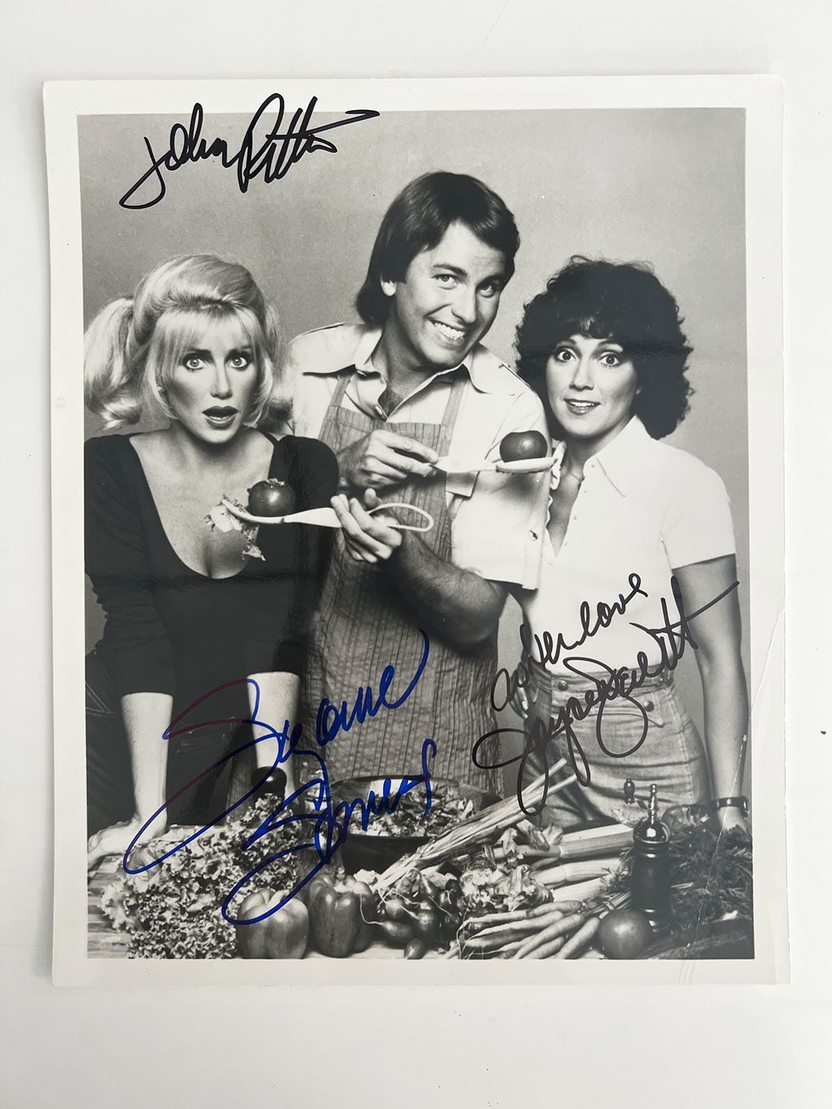 Three’s Company cast signed photo