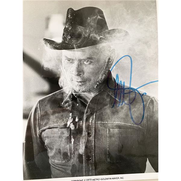 Westworld Yul Brynner signed photo
