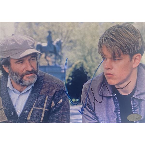 Good Will Hunting Robin Williams and Matt Damon signed movie photo