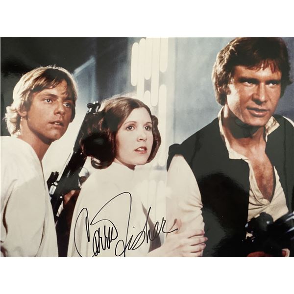 Carrie Fisher Signed Star Wars Photo