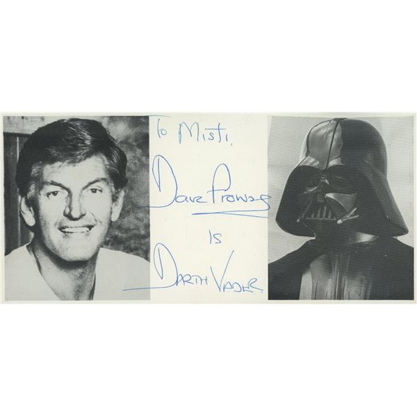 Dave Prowse signed Darth Vader photo