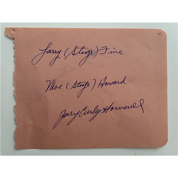 The Three Stooges Original signature cut- RARE