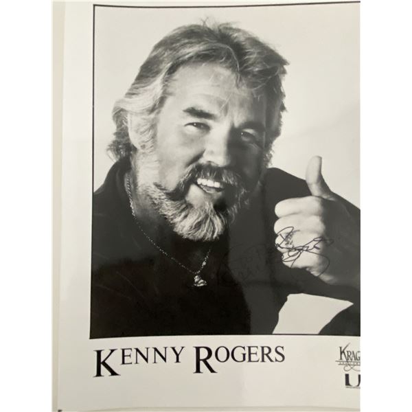 Kenny Rogers signed photo