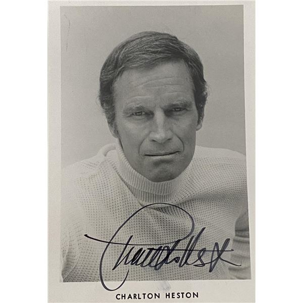 Charlton Heston signed photo