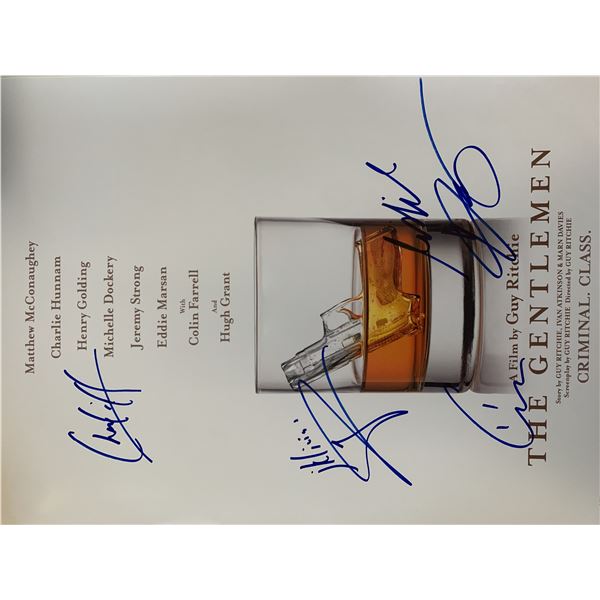 The Gentlemen cast signed mini movie poster