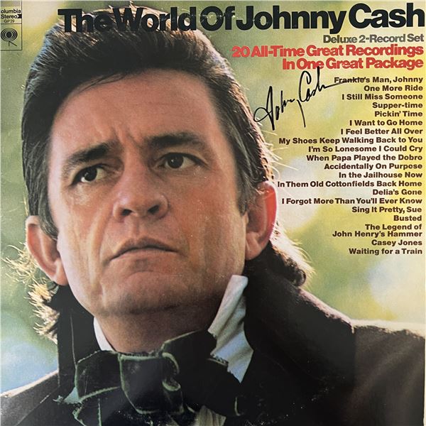 Johnny Cash signed 20 All Time Greats album