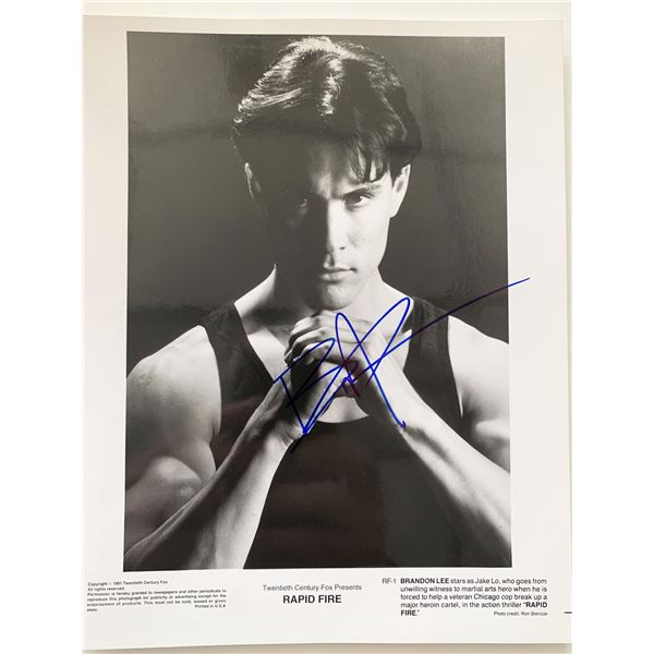 Rapid Fire Brandon Lee signed movie photo