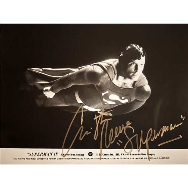 Superman Christopher Reeve signed photo