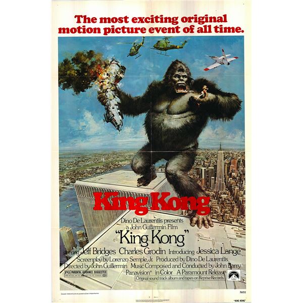 King Kong Original 1976 Vintage One Sheet Poster