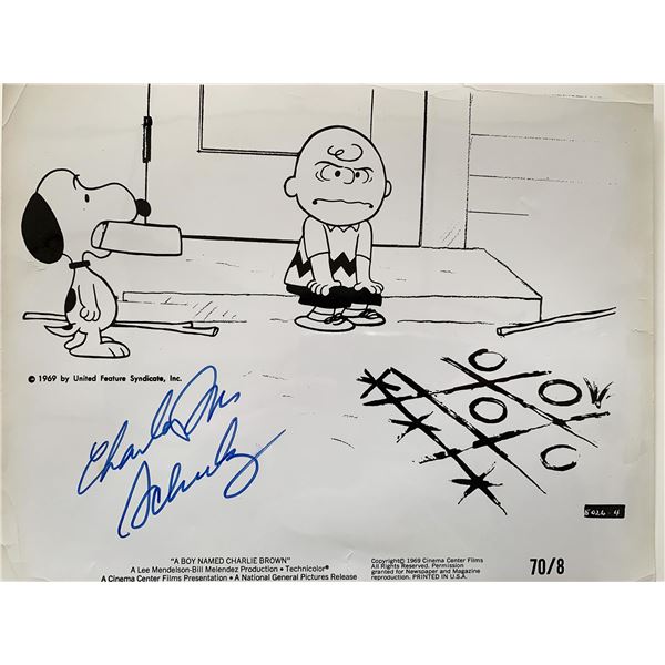 A Boy Named Charlie Brown Chales M. Schulz signed  photo
