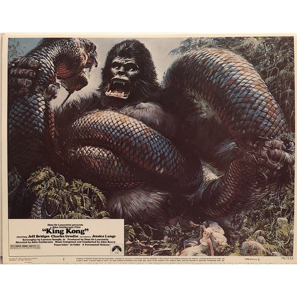 King Kong Original 1976 Vintage Lobby Card