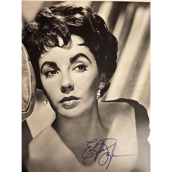 Elizabeth Taylor signed photo