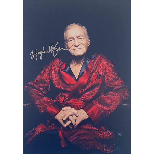 Hugh Hefner signed photo